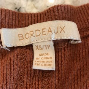 Anthropologie Bordeaux Tobacco Top
